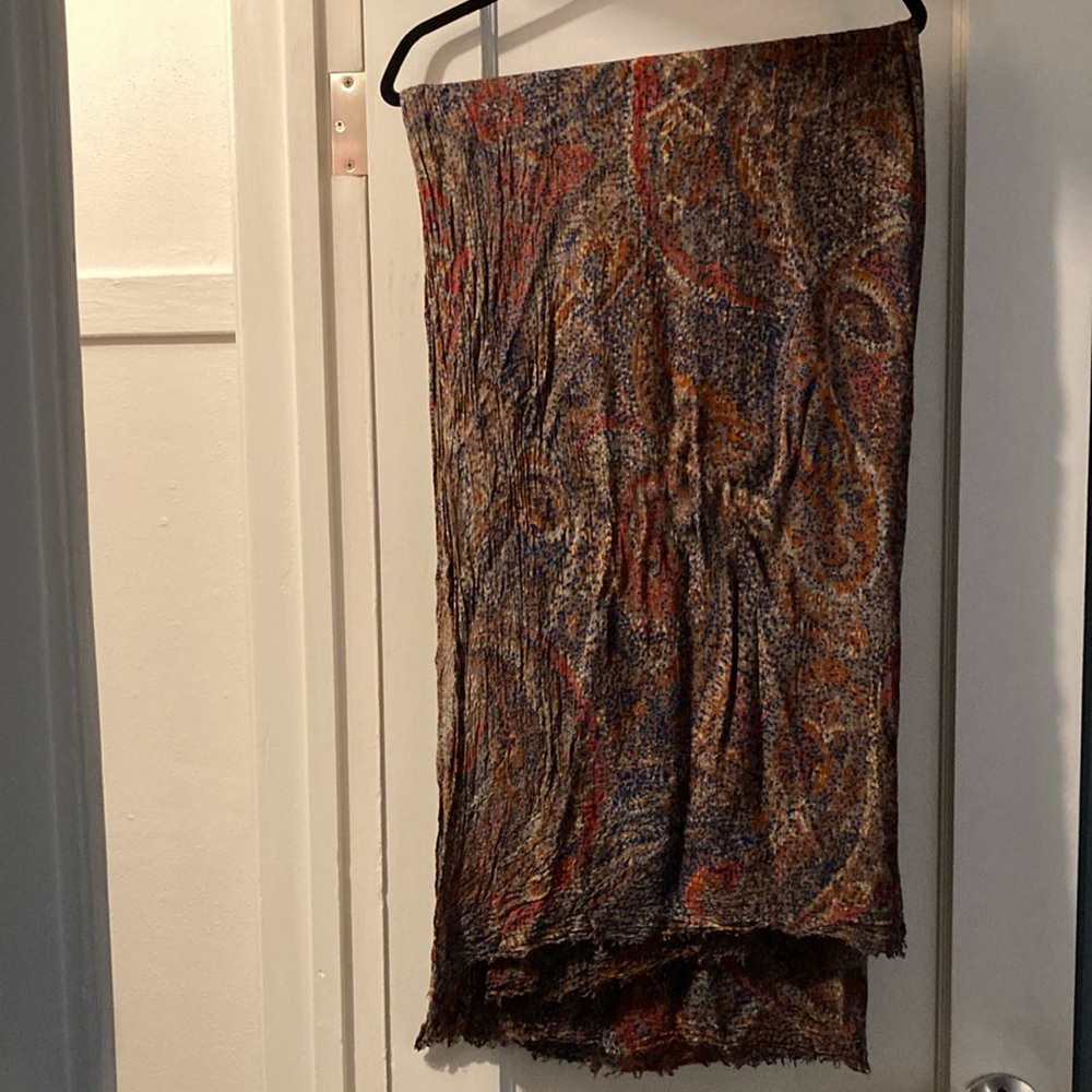 Abstract paisley dots print scarf
